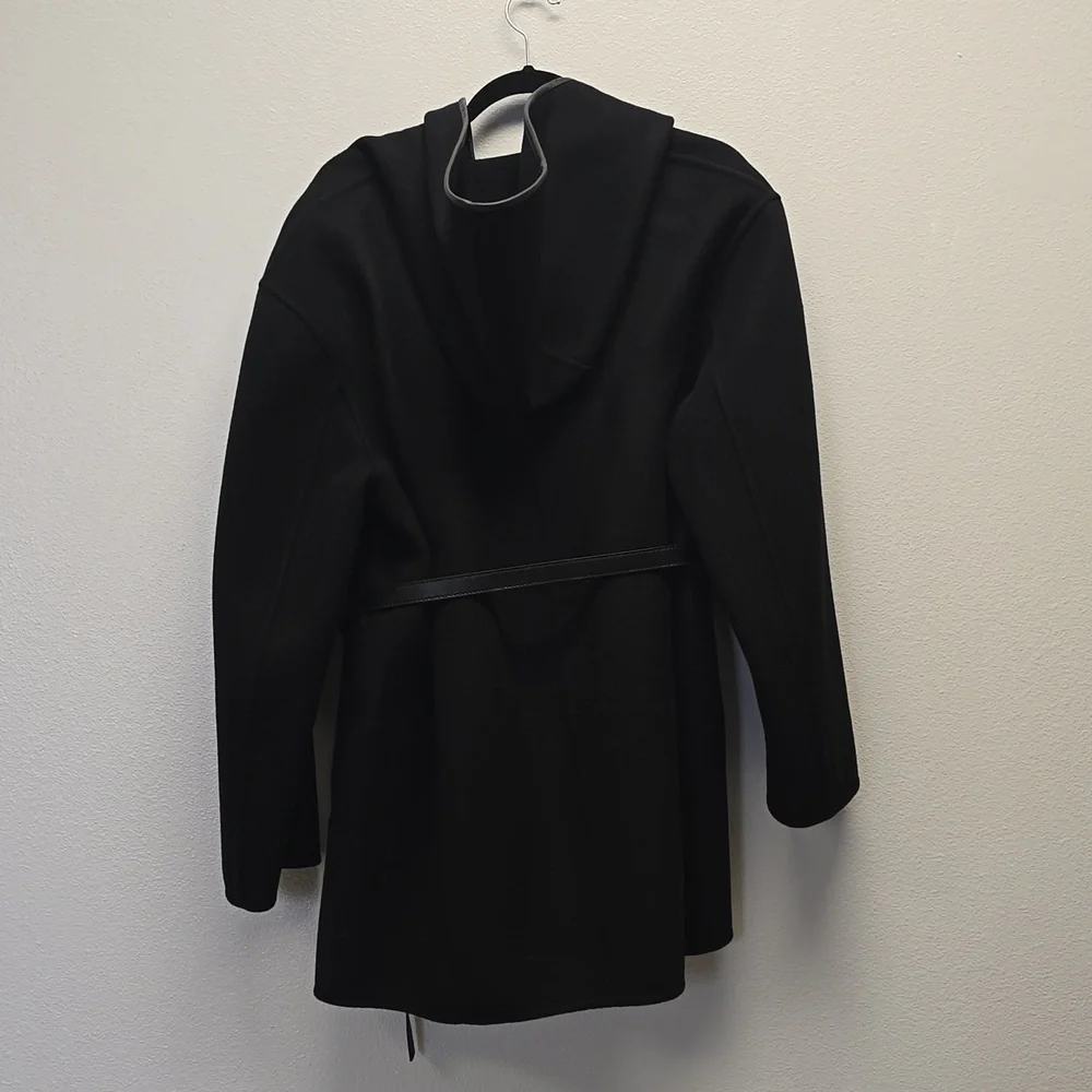 Bottega VenetaHooded Wool & Cashmere Wrap Coat 38 - Picture 7 of 10
